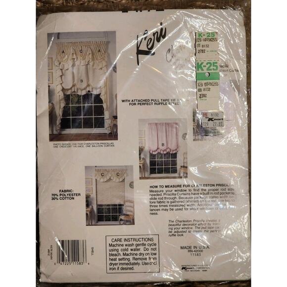 Vintage Ivory Charleston Priscillas One Pair 86" x 84" - Picture 5 of 5